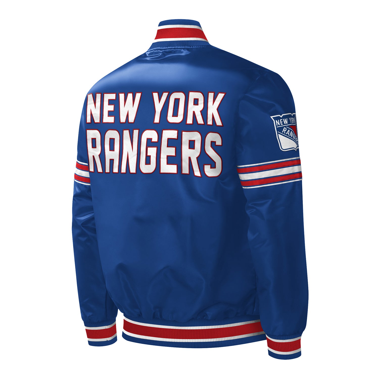 NEW YORK RANGERS NHL STARTER Satin Jacket Traditional MEDIUM, XL 2X Blue