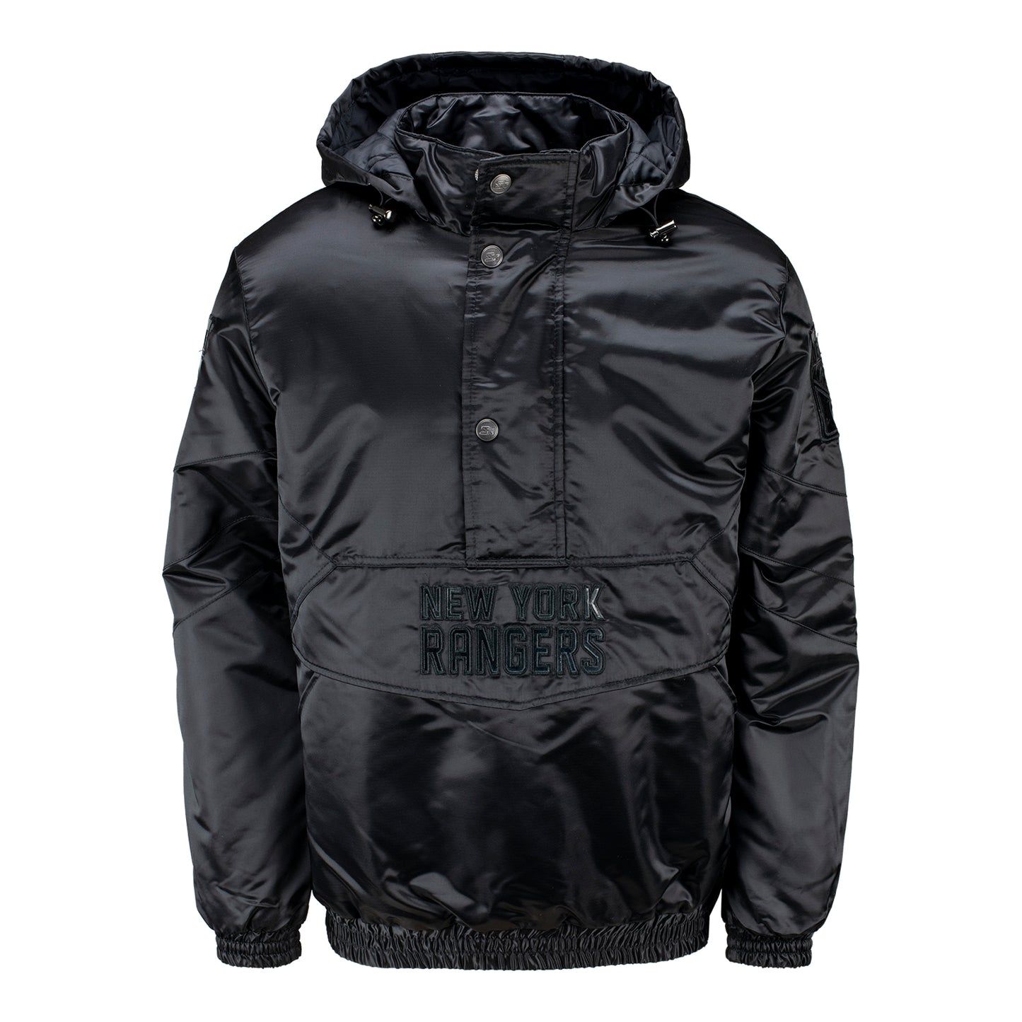 Starter Rangers Force Play Half Zip Pullover Jacket - Front View