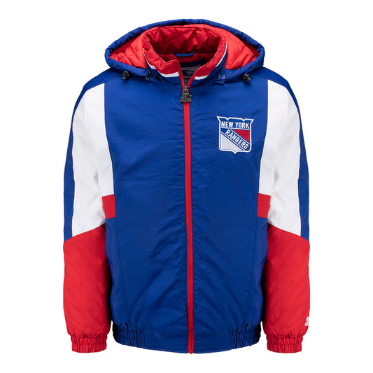 Starter Rangers Full Back Polyfill Jacket - Front View
