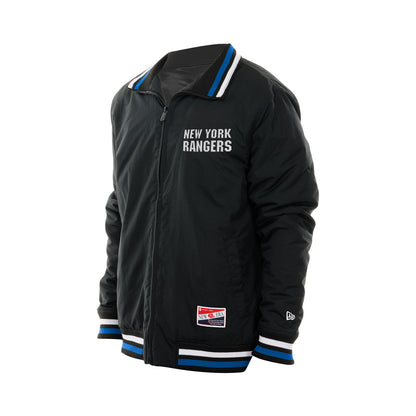 New Era Rangers Throwback Nylon Applique Full Zip Jacket - Front View