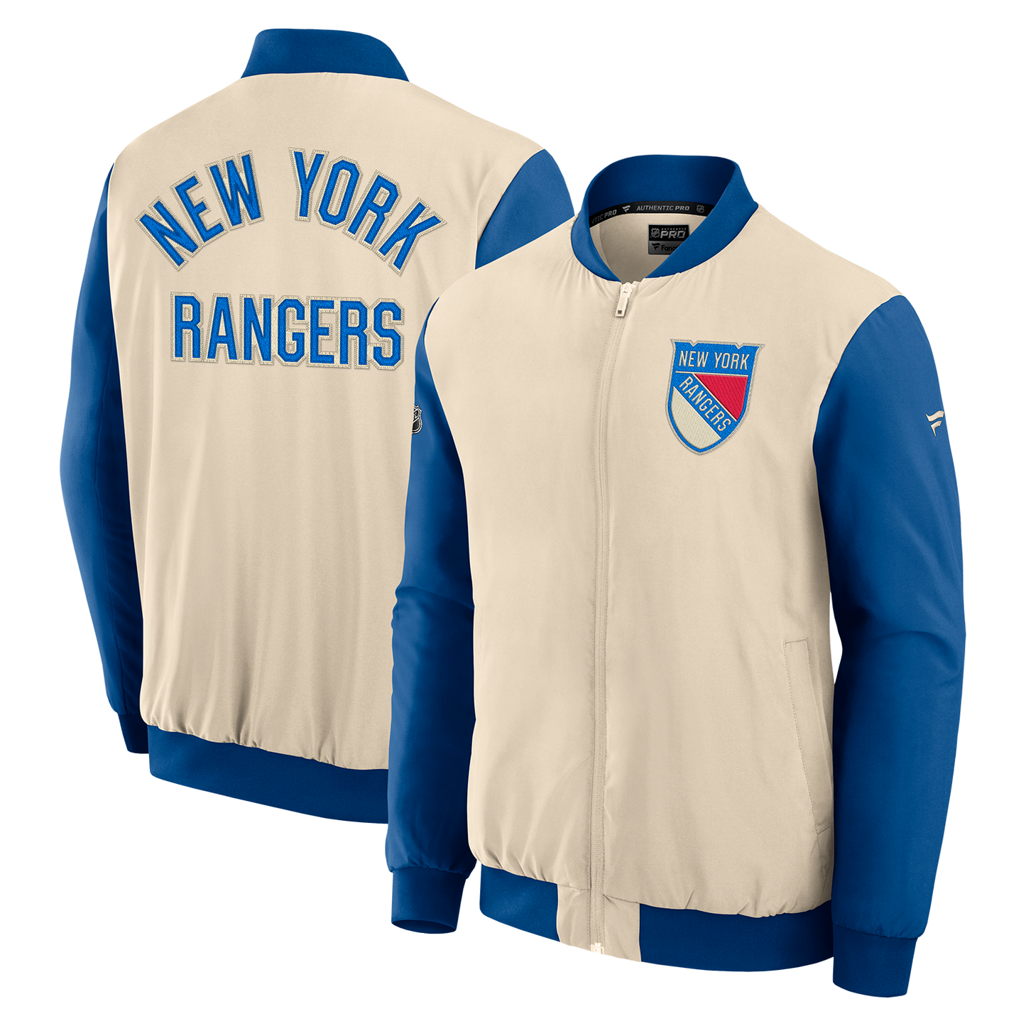 Fanatics Rangers Authentic Pro Winter Classic 2026 Road Bomber Jacket - Full View