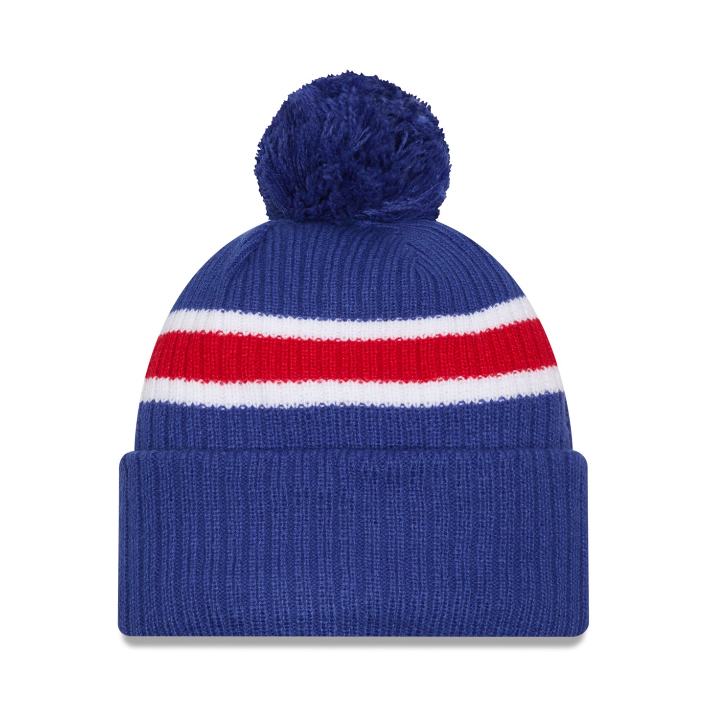 New Era Rangers Banded Royal Knit Pom - Back View