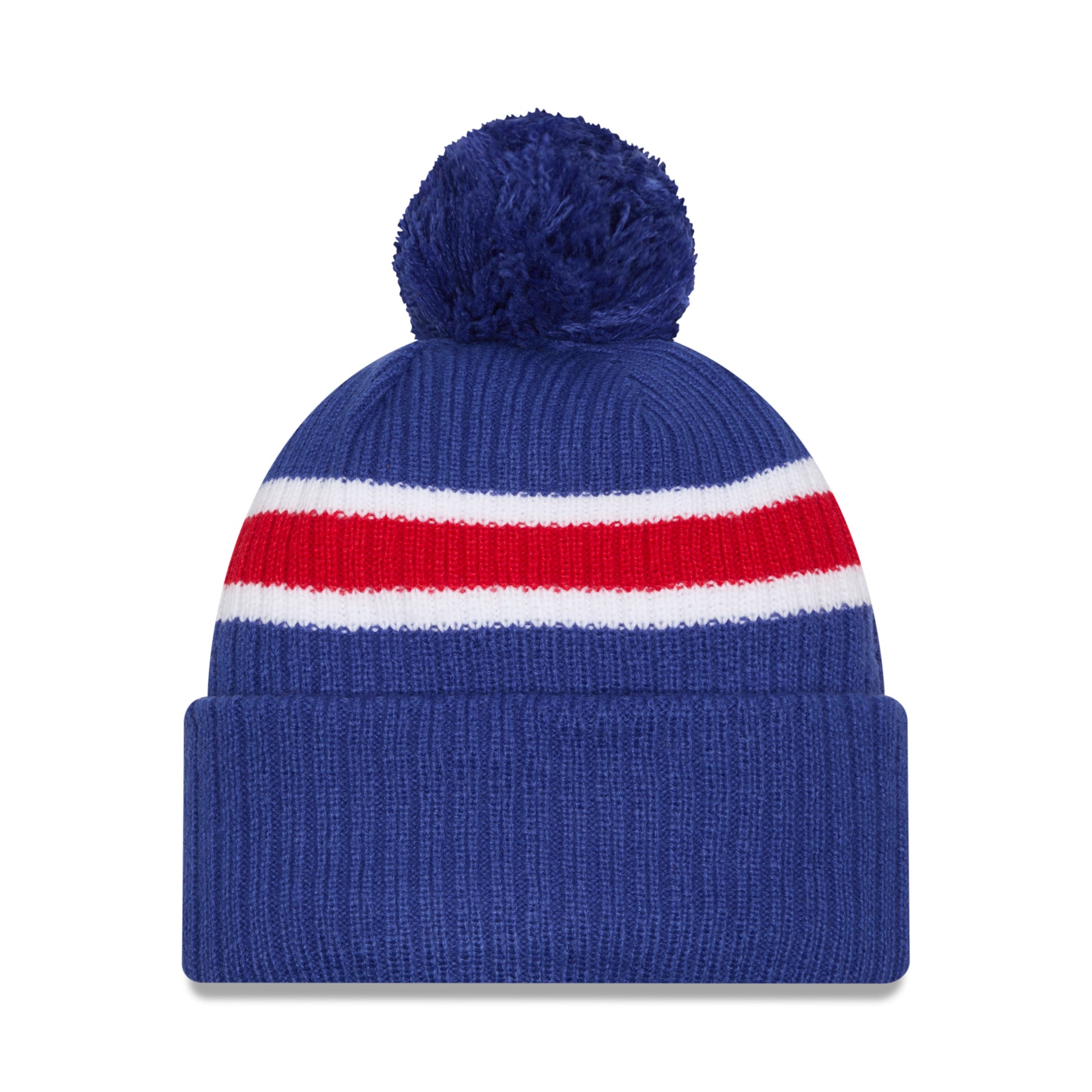 New Era Rangers Banded Royal Knit Pom - Back View
