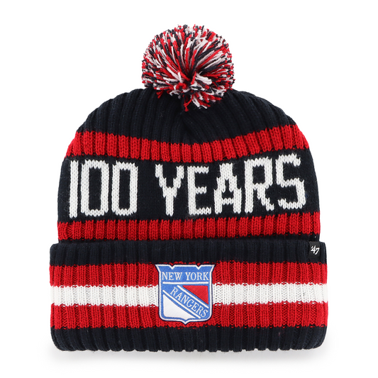 '47 Brand Rangers Centennial 100 Years Bering Navy Knit - Front View
