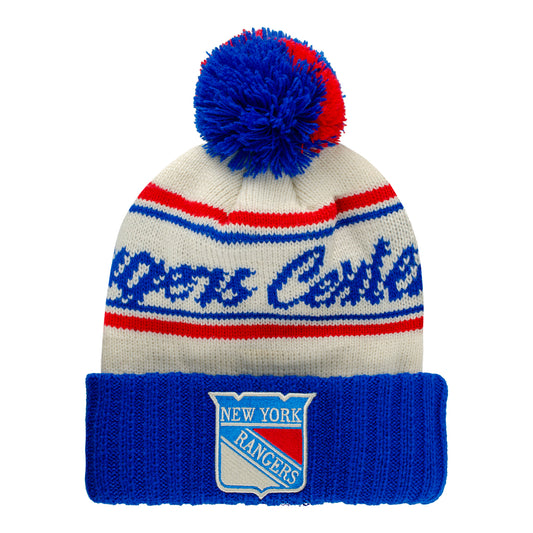 American Needle Rangers Centennial Delta Knit In White - Front View