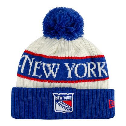 New Era Rangers Exclusive New York Script Pom Knit - Front View