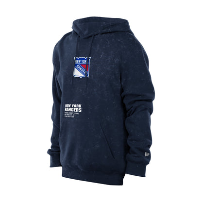 New Era Rangers Sport Night Washed Navy Hoodie - Front View