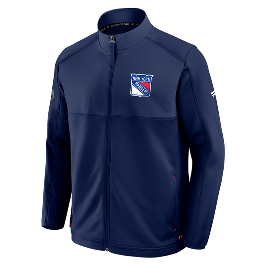 Fanatics Rangers 25-26 Authentic Pro Rink Full Zip Fleece Jacket - Front View