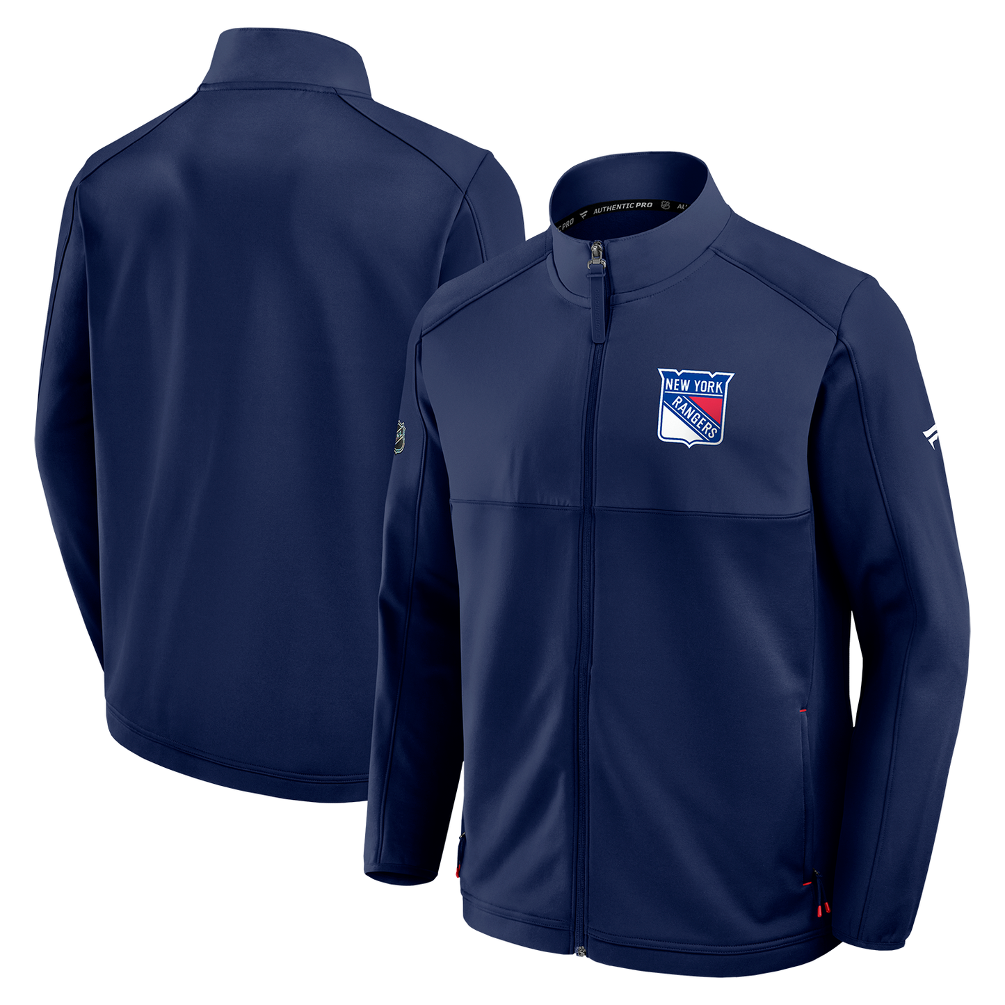 Fanatics Rangers 25-26 Authentic Pro Rink Full Zip Fleece Jacket - Full View