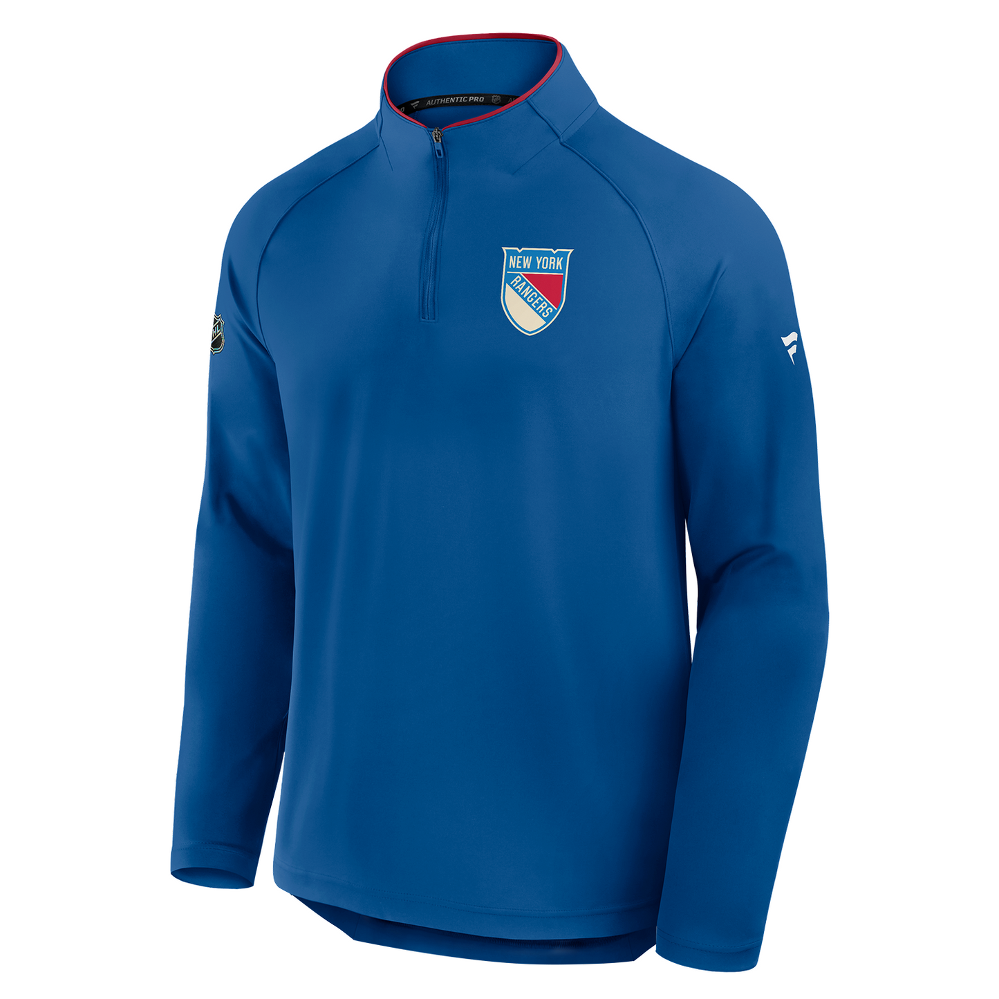 Fanatics Rangers 25-26 Centennial Authentic Pro Rink Training Quarter Zip In Blue - Front View