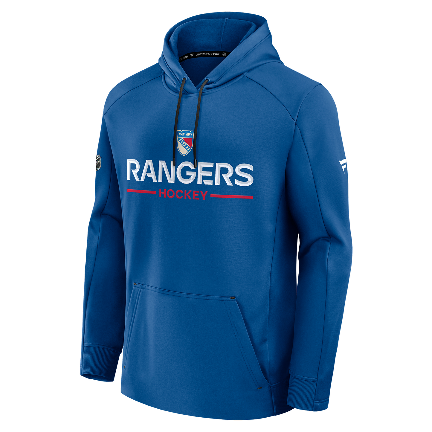 Fanatics Rangers 25-26 Centennial Authentic Pro Rink Poly Hoodie In Blue - Front View