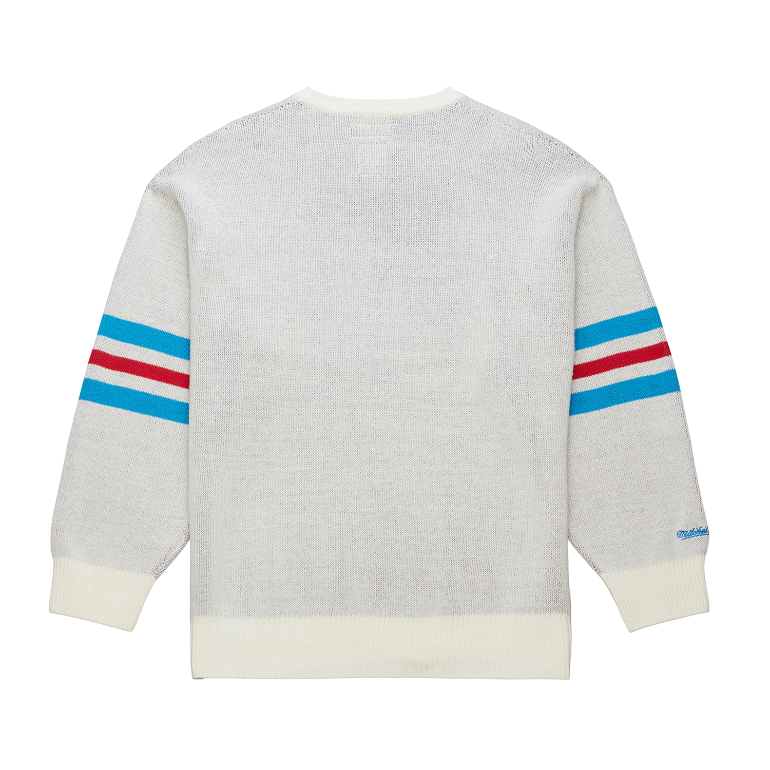 Mitchell & Ness Rangers Centennial Retro Logo Sweater In Grey - Back View