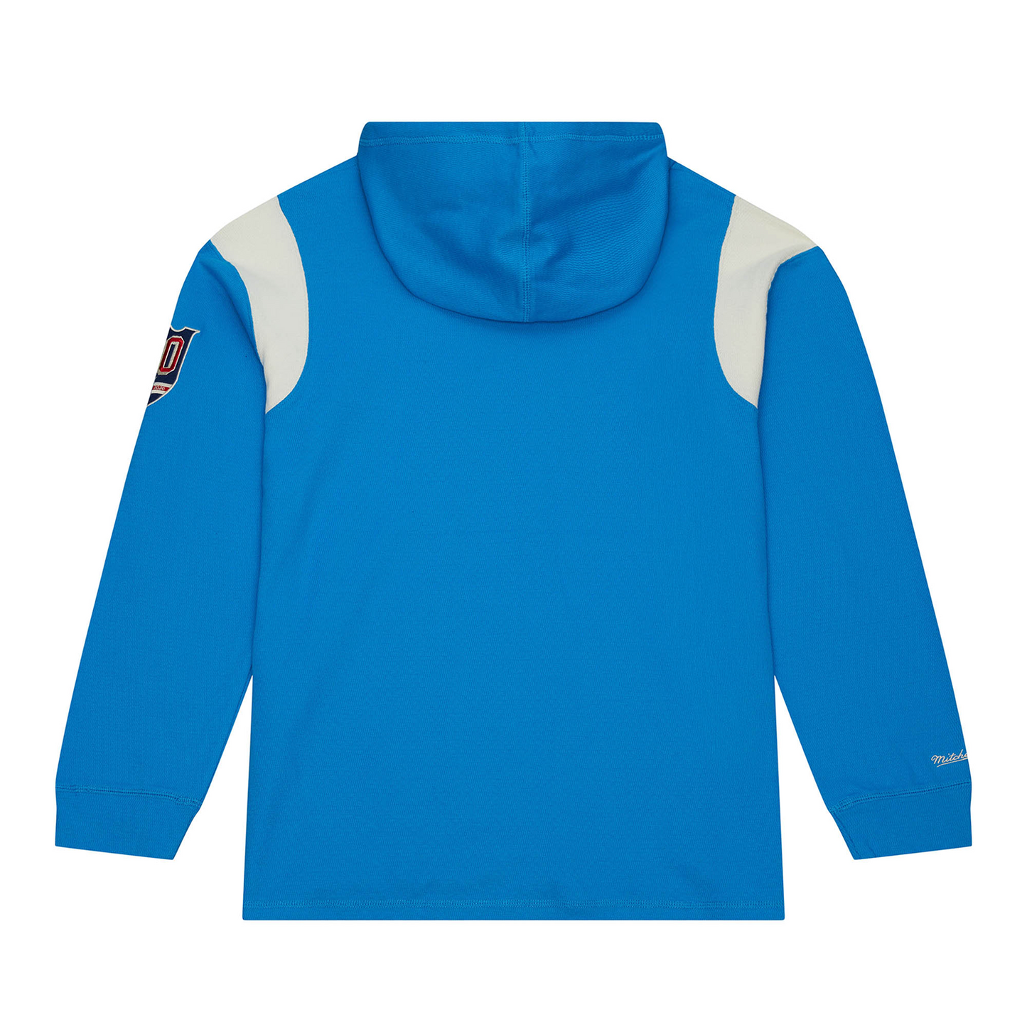 Mitchell & Ness Rangers Centennial Lightweight Thermal Hoodie In Blue - Back View