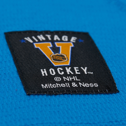Mitchell & Ness Rangers Centennial Lightweight Thermal Hoodie In Blue - Tag View