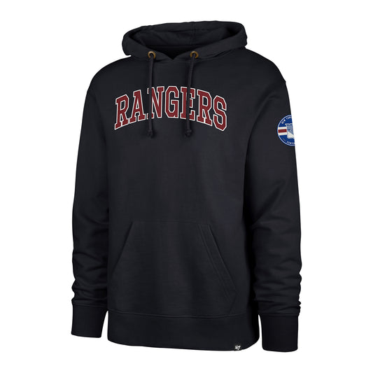Sweat à capuche entièrement zippé Starter bleu/rouge New York Rangers Power Forward pour hommes Sweat à capuche entièrement zippé Starter bleu/rouge New York Rangers Power Forward pour hommes