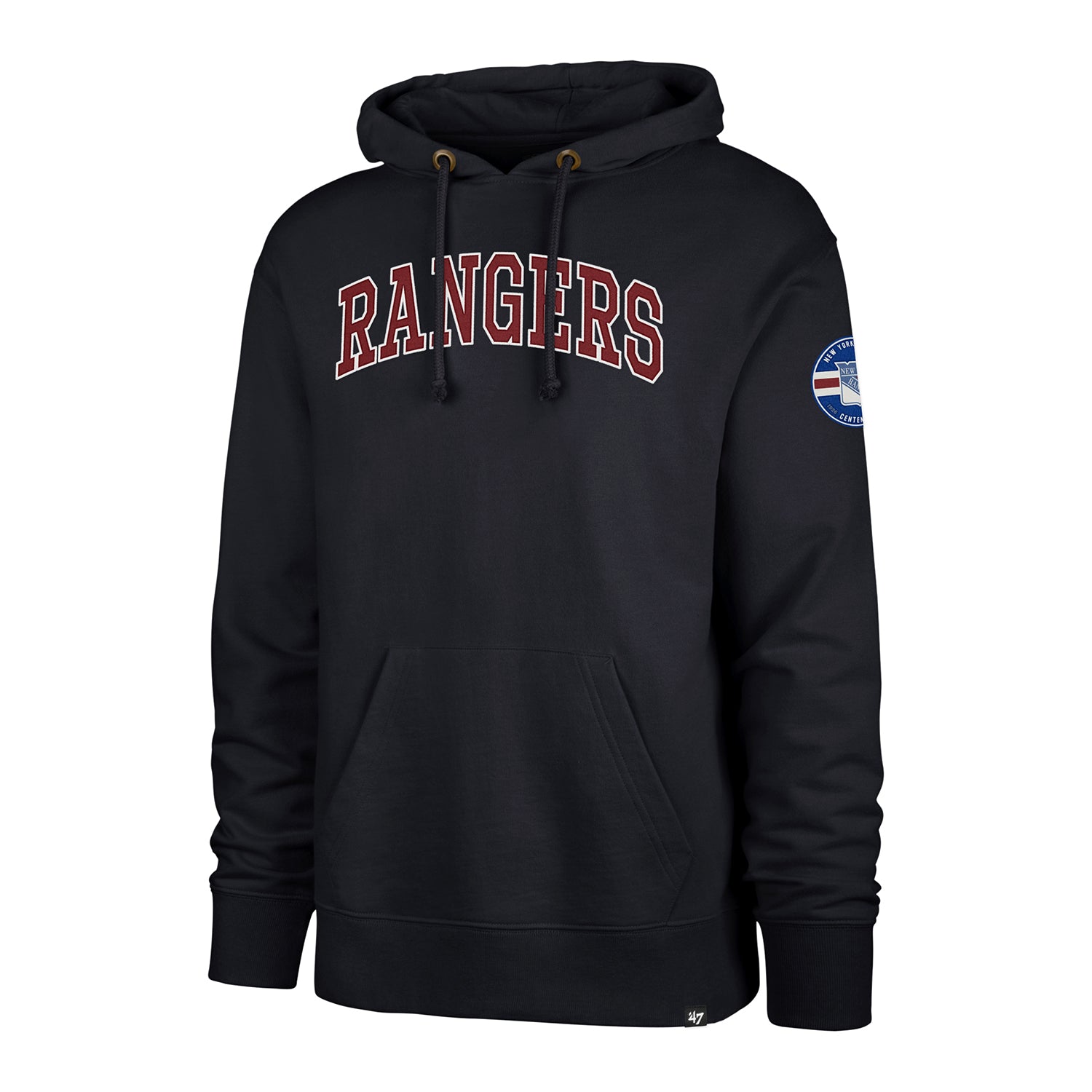 '47 Brand Rangers Centennial Navy Striker Hoodie - Front View