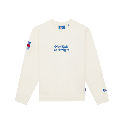 NYON x Rangers Off White Motto Crew - Front View