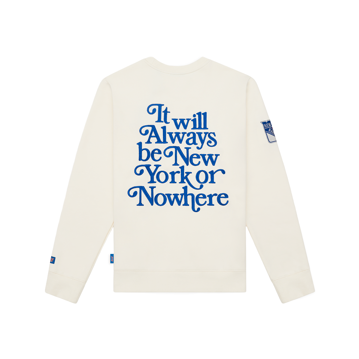 NYON x Rangers Off White Motto Crew - Back View