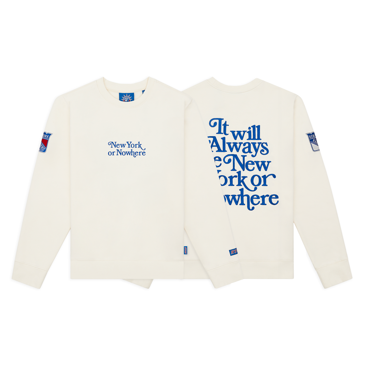 NYON x Rangers Off White Motto Crew - Full View