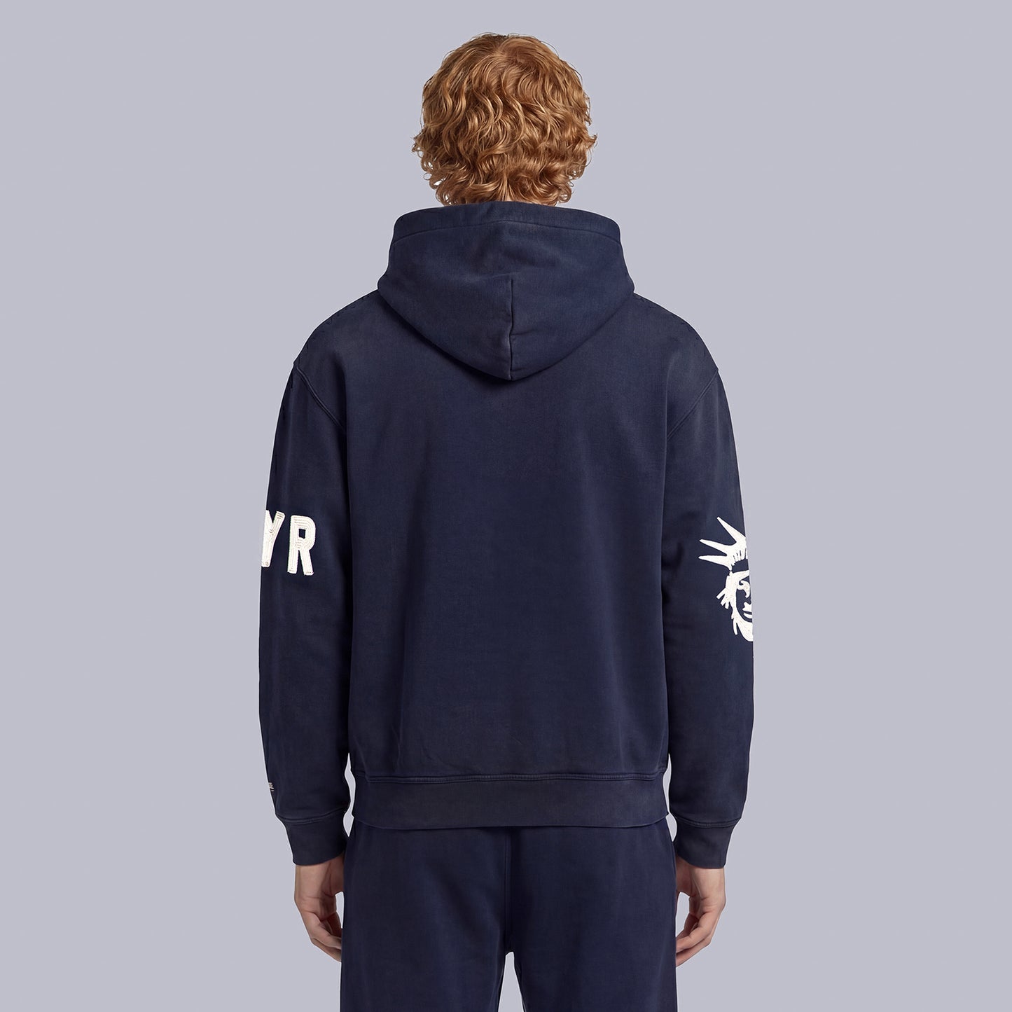 GAME 7 x Rangers Centennial Vintage Washed Embroidery Hoodie - Back View