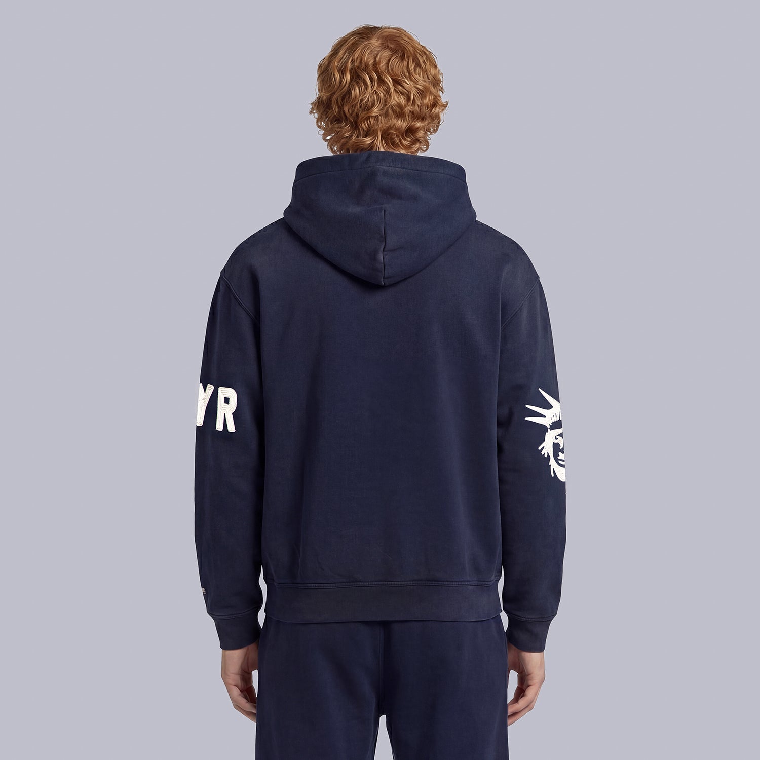 GAME 7 x Rangers Centennial Vintage Washed Embroidery Hoodie - Back View
