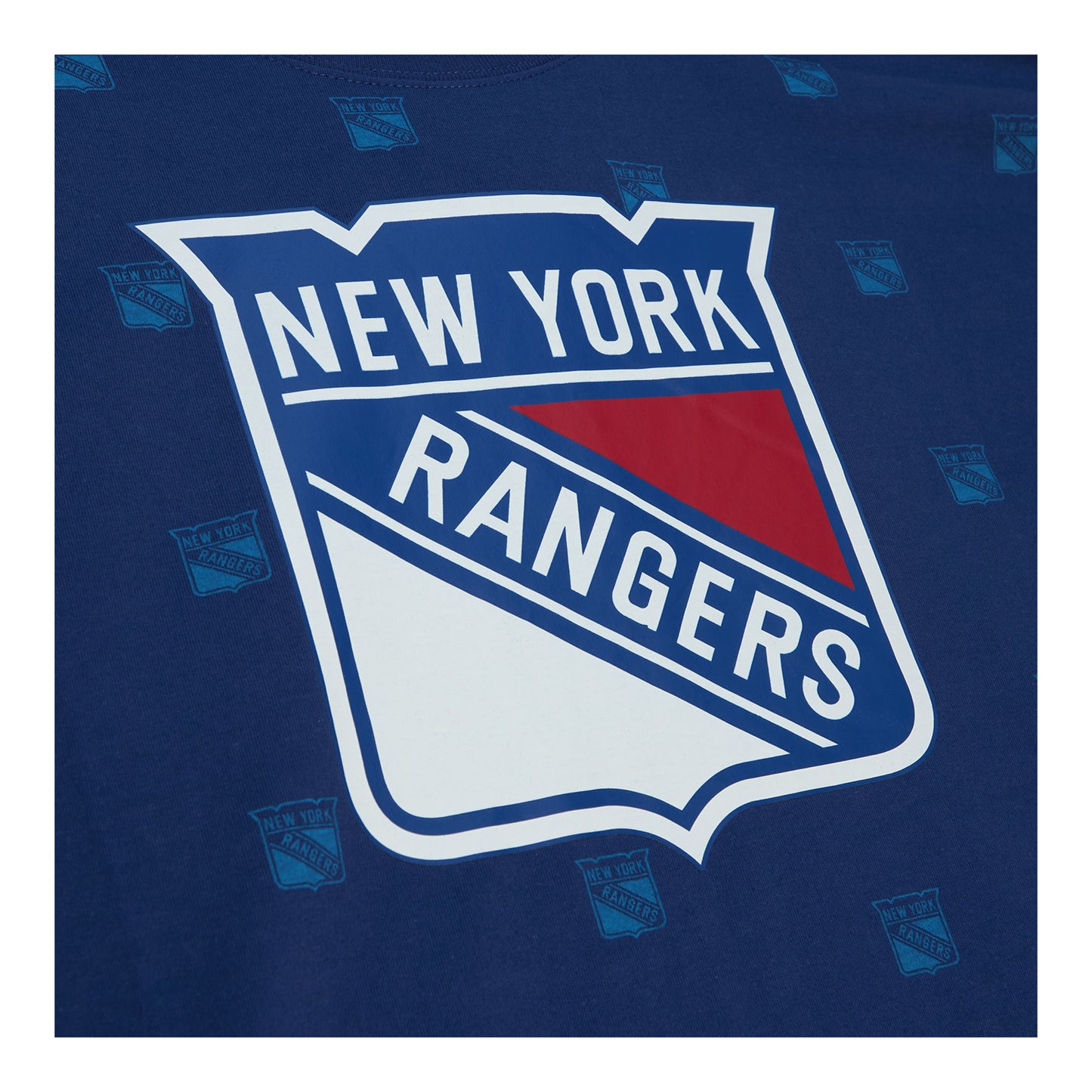 Mitchell & Ness Rangers All Over Print T-Shirt - Detail View