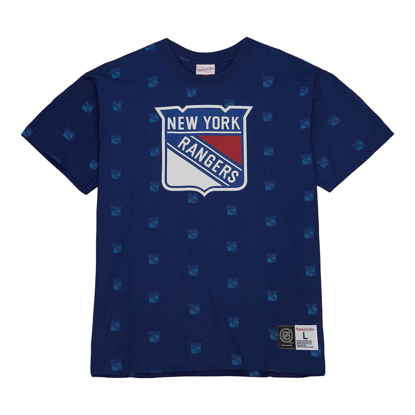 Mitchell & Ness Rangers All Over Print T-Shirt - Front View