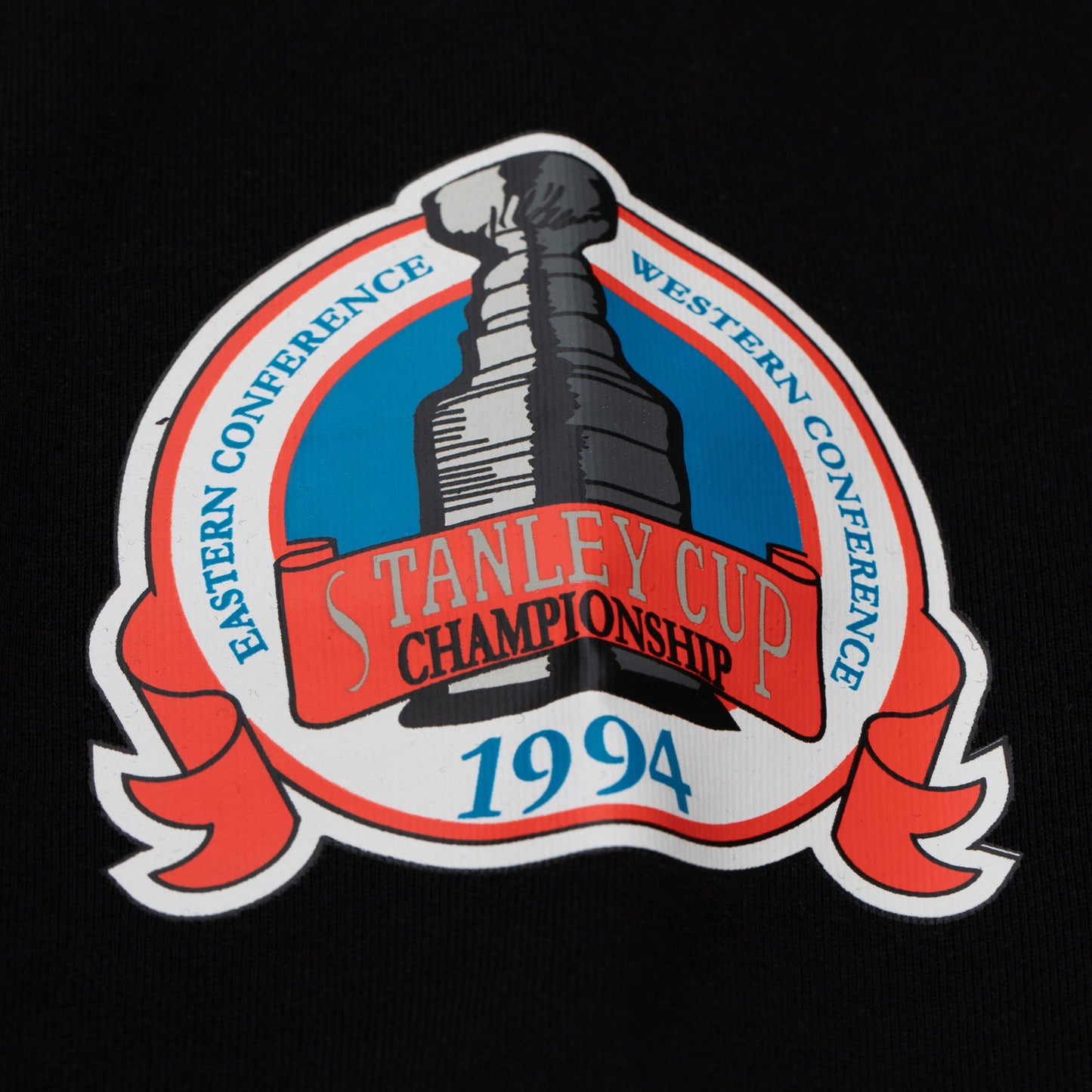 Mitchell & Ness Rangers Black Training Camp Longsleeve Tee - Patch View