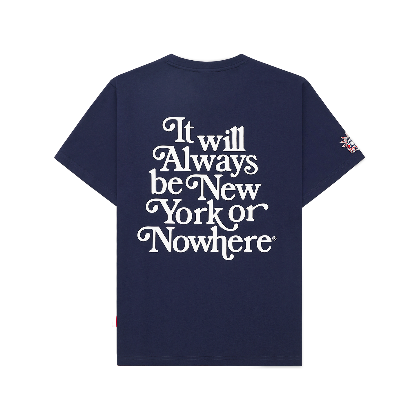 NYON x Rangers Navy Motto Tee - Back View