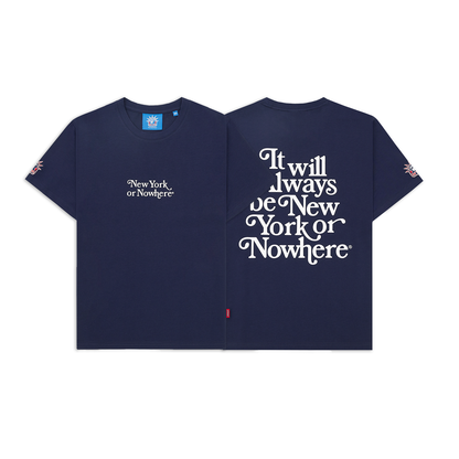 NYON x Rangers Navy Motto Tee - Full View