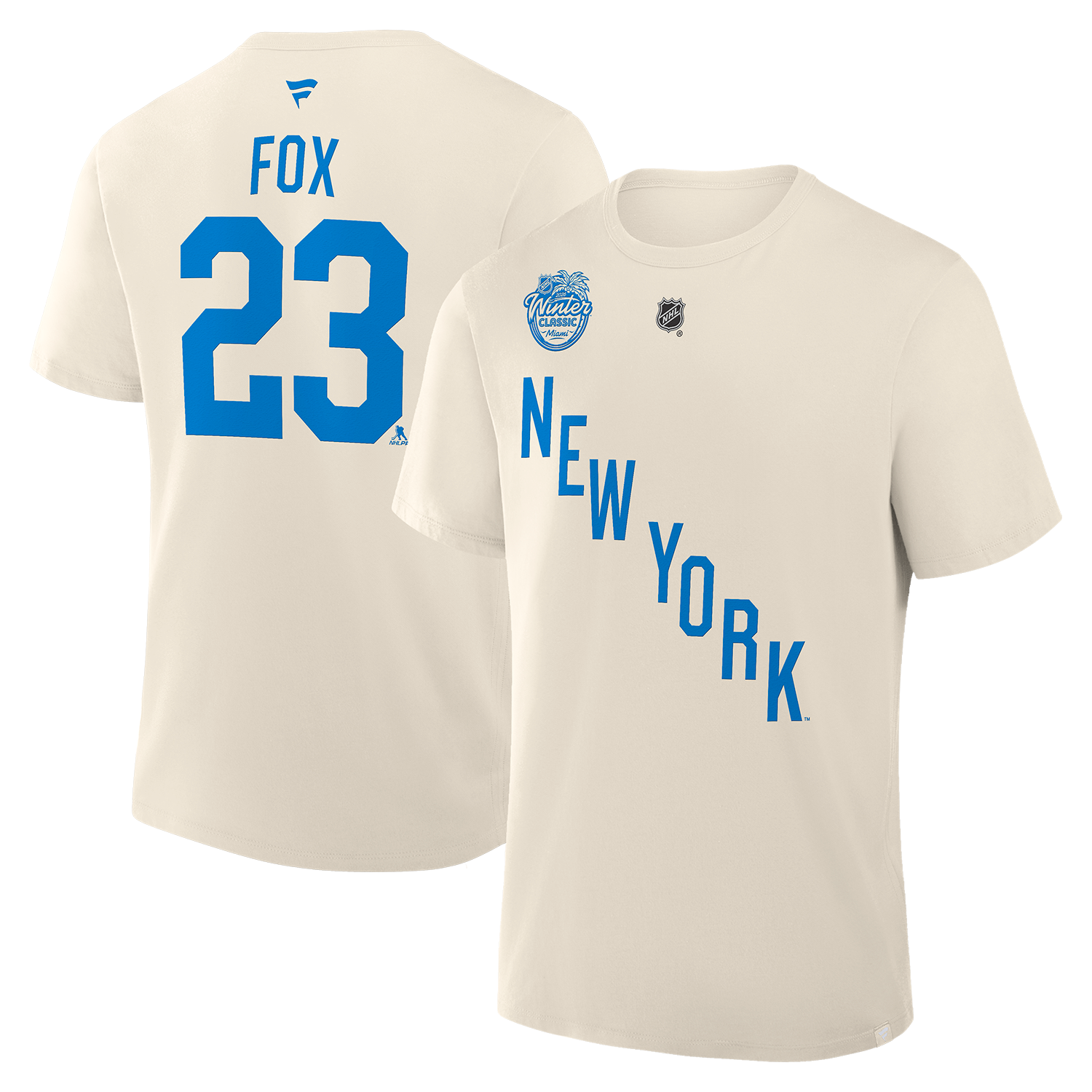 Adam Fox Rangers Winter Classic Name & Number Tee - Full View