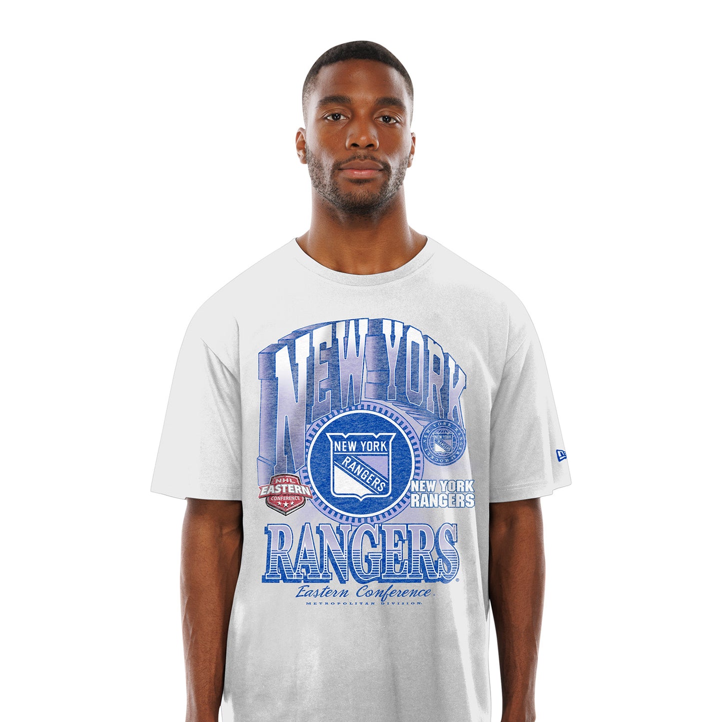 New Era Rangers White Sport Classics Graphic Tee - Front View
