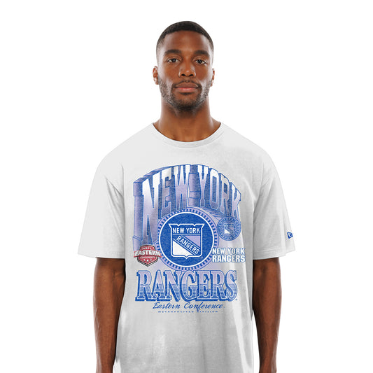 New Era Rangers White Sport Classics Graphic Tee - Front View