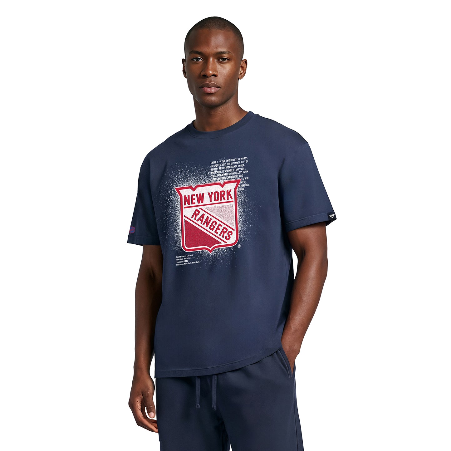 GAME 7 x Rangers Centennial Graffiti Spray Tee - Front View