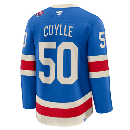 Will Cuylle Fanatics Premium Centennial Jersey In Blue - Back View