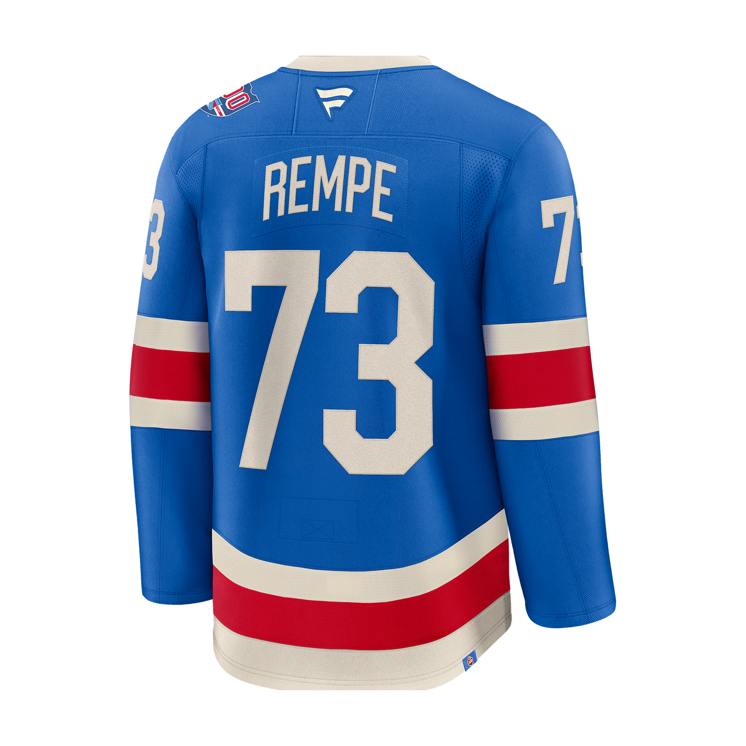 Matt Rempe Fanatics Premium Centennial Jersey In Blue - Back View