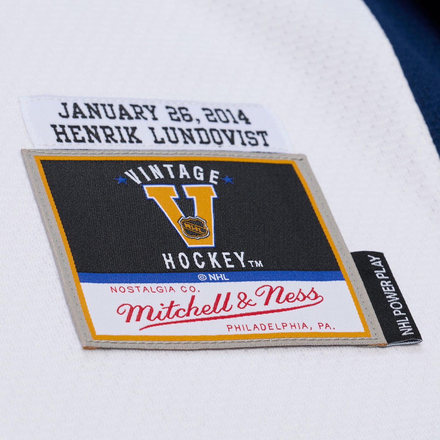 Mitchell & Ness Rangers Henrik Lundqvist 2014 Stadium Series Power Play Jersey - Tag View