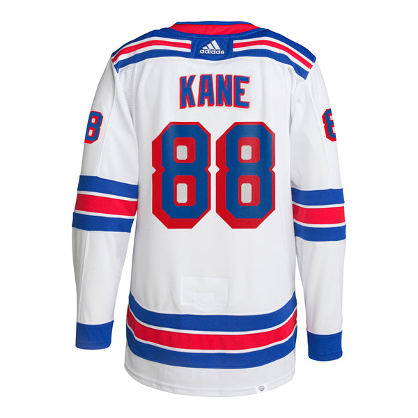 Patrick Kane Adidas Authentic Road Jersey In White - Back View