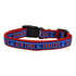 New York Rangers Pet Satin Collar - In Blue - Back View