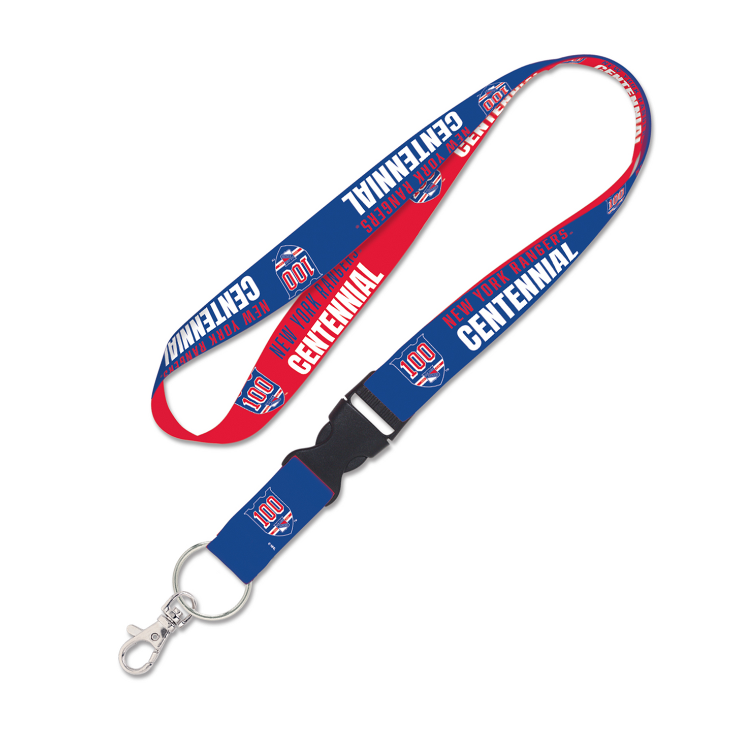 Wincraft Rangers Centennial Lanyard w/ Detachable Buckle - Front View