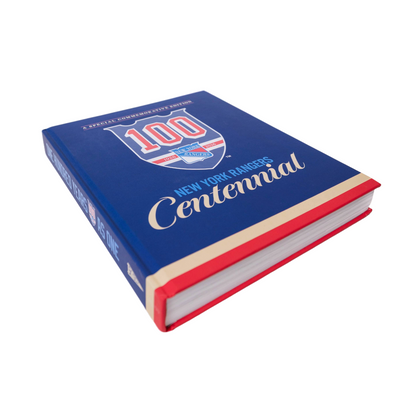New York Rangers Official Centennial Book In Blue - Front View 3