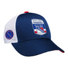 Youth Rangers 23-24 Draft Structured Trucker Hat - In Navy - Angled Right View