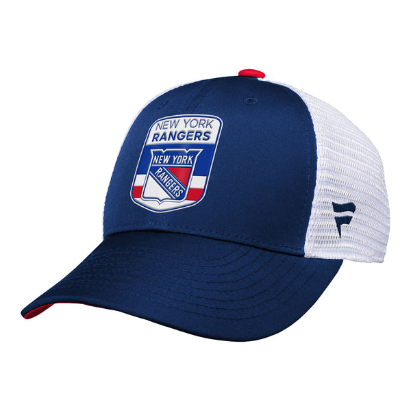 Youth Rangers 23-24 Draft Structured Trucker Hat - In Navy - Angled Left View