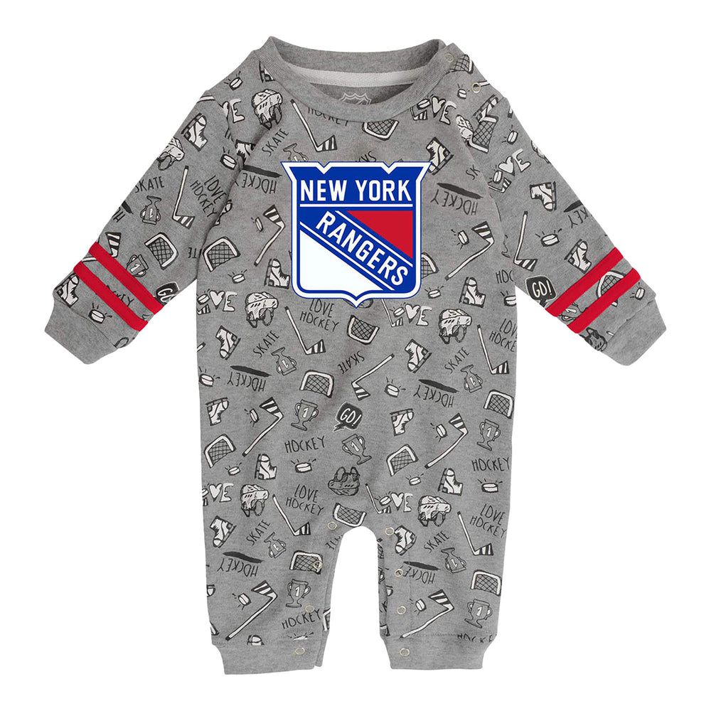 New York Rangers Newborn & Infant Hip To The Game Bodysuit - Brown