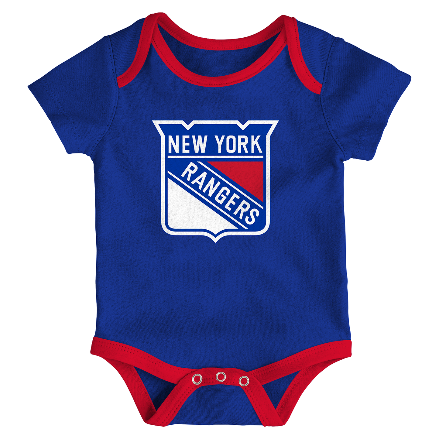 Newborn Rangers Triple Header 3 Piece Onesie Set - Front View
