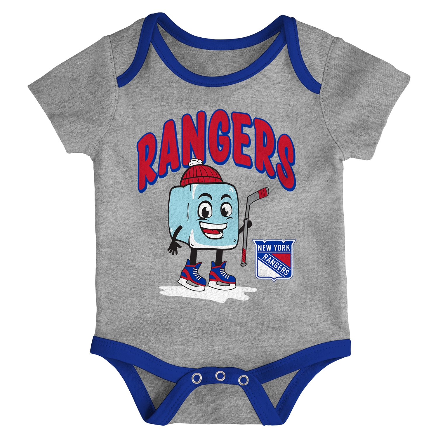 Newborn Rangers Triple Header 3 Piece Onesie Set - Front View