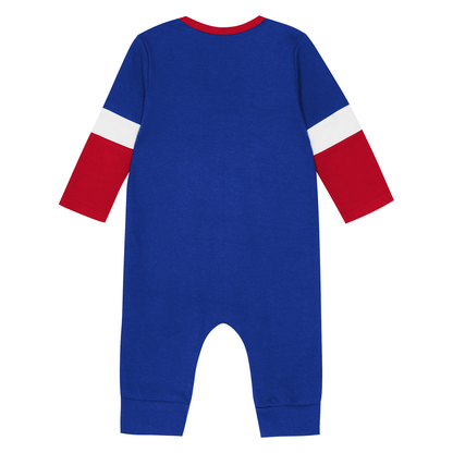 Newborn Rangers Cycling the Puck Longsleeve Coverall - Back View