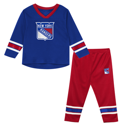 Toddler Rangers Denting the Net Longsleeve Jersey & Pants Set - Full View