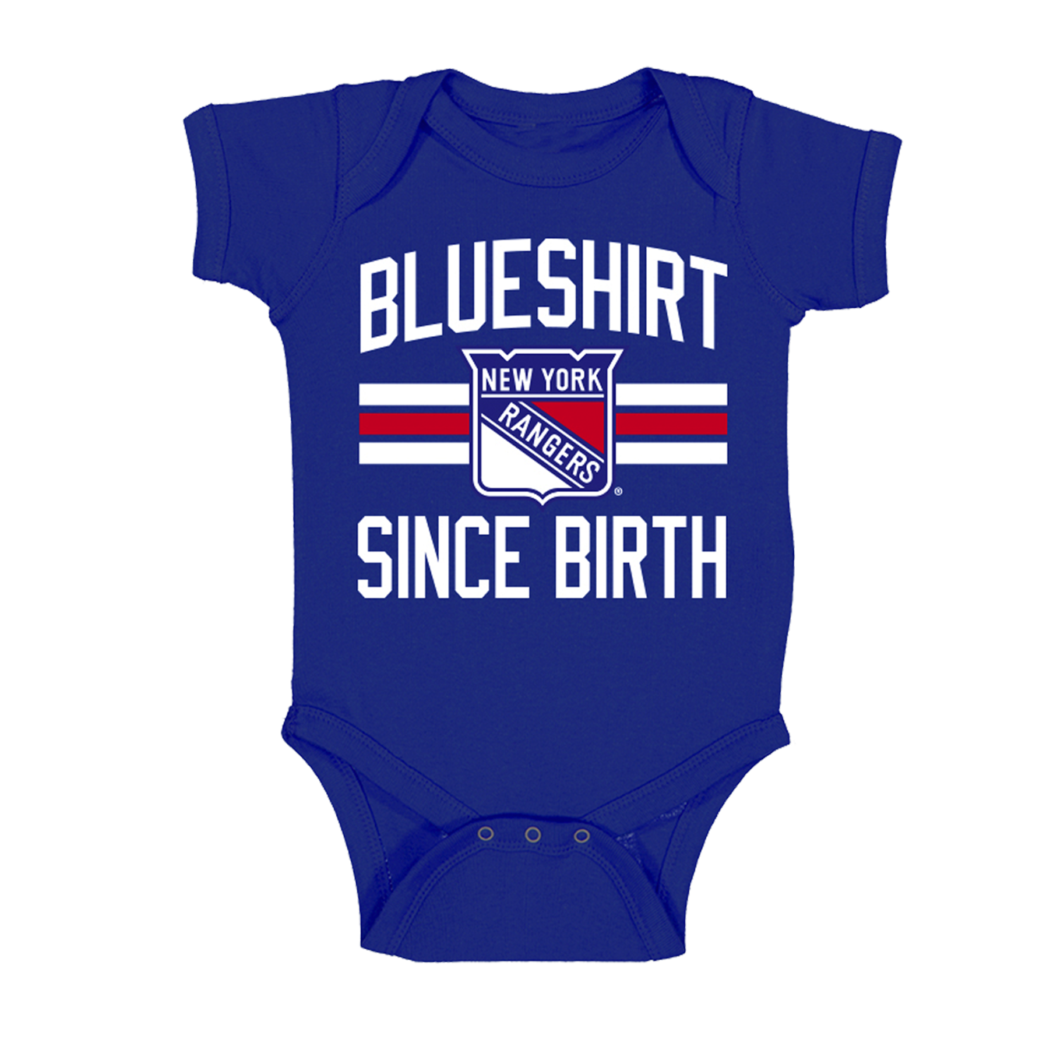 Infant We Bleed Blue Blueshirt Since Birth Royal Onesie - Front View