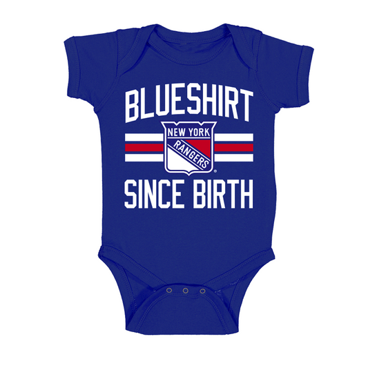 Infant We Bleed Blue Blueshirt Since Birth Royal Onesie - Front View